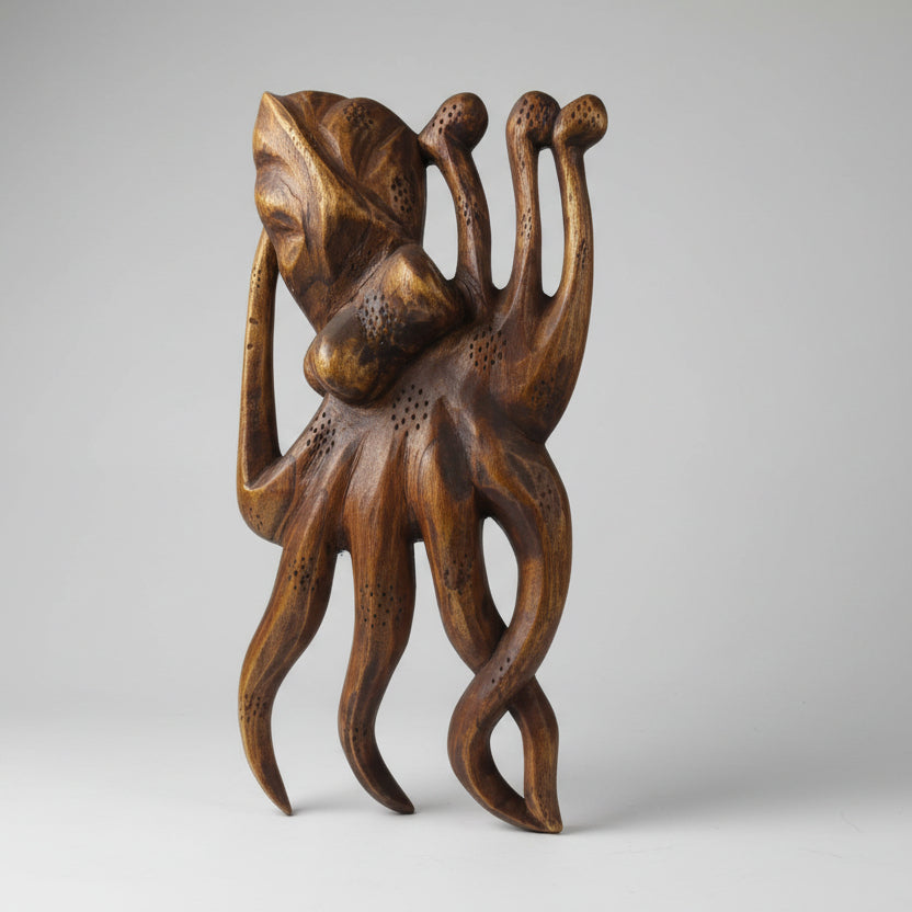 Wood Octopus Wall Art